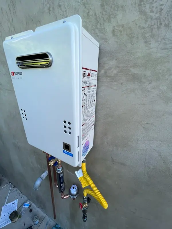 Tankless water heater installation for Morrison Estates homes